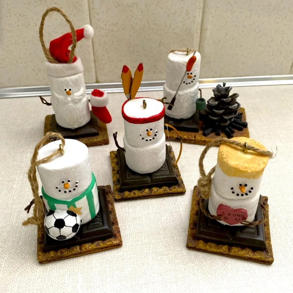 Midwest‎ Canon Falls The Original S'mores Snowman Christmas ornament Lot 5